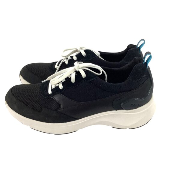 Clarks Wavewalk Womens Athletic Sneakers Black & White Size 7.5 - Picture 5 of 9